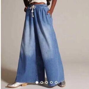 Anthropologie Pilcro The Coastal Relaxed Pants Jeans Trousers XL Flare Wide Leg